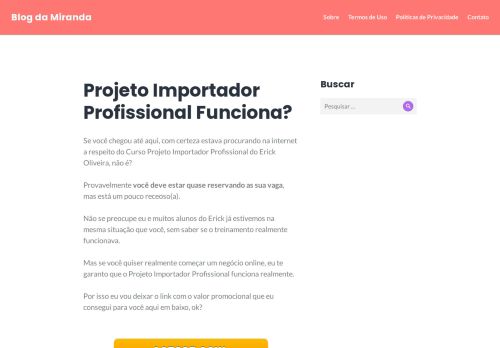 
                            5. → Projeto Importador Profissional? - NÃO COMPRE antes de ler isso