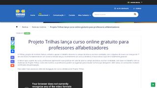 
                            3. Projeto Trilhas lança curso online gratuito para professores ... - Undime