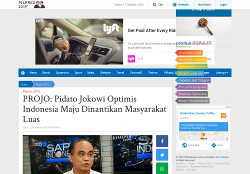 
                            6. PROJO: Pidato Jokowi Optimis Indonesia Maju Dinantikan Masyarakat ...