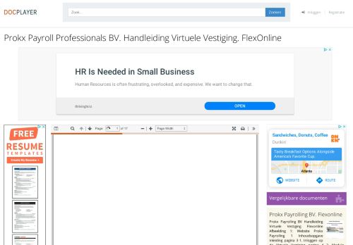 
                            12. Prokx Payroll Professionals BV. Handleiding Virtuele Vestiging ...