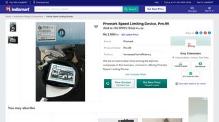 
                            4. Promark Speed Limiting Device, Pro-99, Rs 2500 /set, King ...