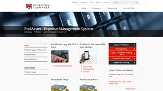 
                            5. ProMaster - Expense Management System - University of Tasmania