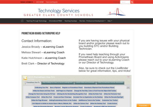 
                            6. Promethean Board/ActivInspire Help – Technology Services