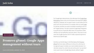 
                            12. Promevo gPanel: Google Apps management without tears – Judi Sohn