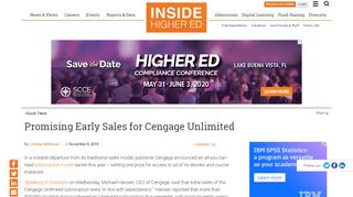 
                            12. Promising Early Sales for Cengage Unlimited - Inside ...