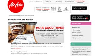 
                            4. Promo Free Koko Krunch - AirAsia