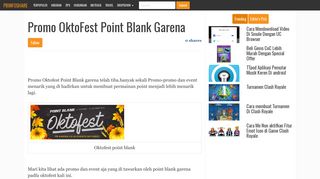 
                            2. Promo OktoFest Point Blank Garena - pbinfoshare