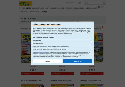 
                            6. promobil - ePaper jetzt aussuchen beim Motor Presse Shop