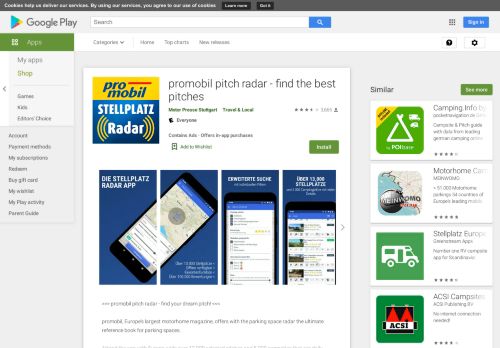 
                            12. promobil Stellplatz-Radar – Apps bei Google Play