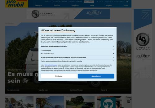 
                            2. Promobil – Wohnmobile, Stellplätze und Campingzubehör