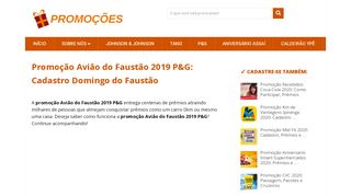 
                            1. PROMOÇÃO AVIÃO DO FAUSTÃO 2019 P&G → Cadastro Faustão