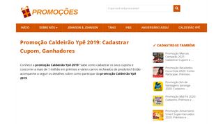 
                            3. PROMOÇÃO CALDEIRÃO YPÊ 2019 → Cadastrar Cupom, Ganhadores