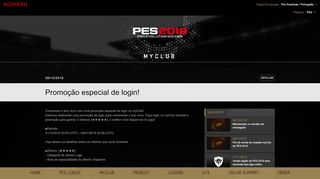 
                            4. Promoção especial de login! | PES - PRO EVOLUTION ... - Konami