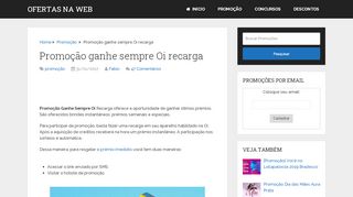 
                            4. Promoção ganhe sempre Oi recarga - Ofertas na Web