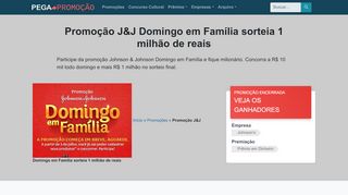 
                            10. Promoção Johnson & Johnson Domingo em Família ganhe R$ 1 ...