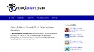 
                            2. PROMOÇÃO MARCAS CAMPEÃS 2018 → CADASTRAR Cupom ...