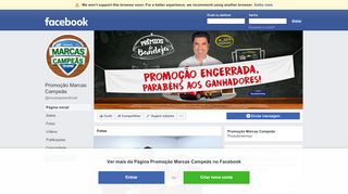 
                            3. Promoção Marcas Campeãs - Página inicial | Facebook
