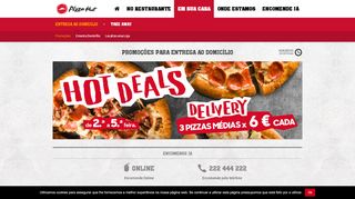 
                            10. Promoções de Entrega ao domicílio - Pizza Hut Portugal