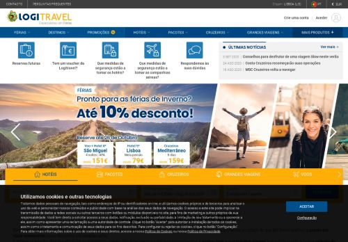 
                            9. Promoções de Viagens, Hotéis, Voos baratos, Cruzeiros. Reserve a ...