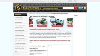 
                            5. Promod Adventskalender Gewinnspiel 2012 - Supergewinne.de