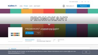 
                            11. PROMOKANT promotions GmbH - 1 offene Stelle auf jobs.ch