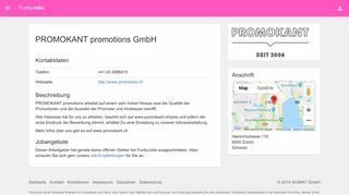 
                            9. PROMOKANT promotions GmbH in 8005, Zürich - Funkyjobs