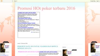 
                            9. Promosi HOt poker terbaru 2016: POKER3X SATU ID UNTUK 5 ...
