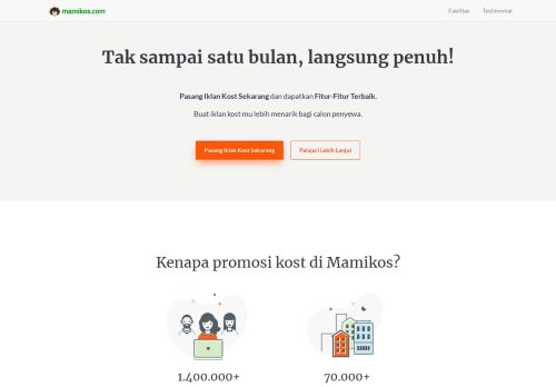 
                            3. Promosikan Kost mu Gratis di MAMIKOS.COM