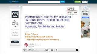 
                            11. PROMOTING PUBLIC POLICY RESEARCH IN HONG KONG'S ...