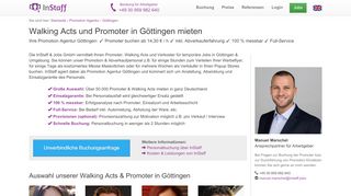 
                            13. Promotion Agentur Göttingen: Promoter & Walking Acts mieten - InStaff
