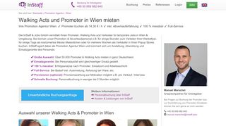 
                            8. Promotion Agentur Wien: Promoter & Walking Acts mieten - InStaff