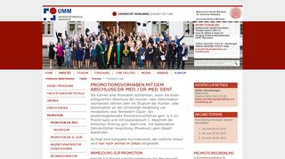 
                            5. Promotion Dr. med.: UMM Universitätsmedizin Mannheim