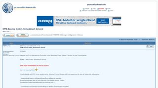 
                            10. promotionbasis.de-Forum :: EPM-Service GmbH, Schwäbisch Gmünd ...