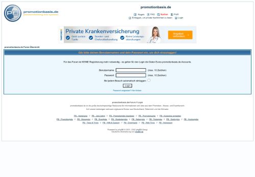 
                            2. promotionbasis.de-Forum :: Login :: Promotionjobs, Messejobs ...