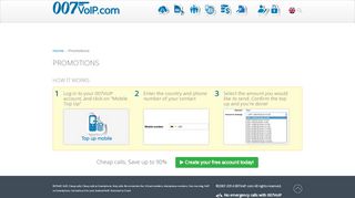 
                            7. Promotions - 007VoIP - Worldwide low cost VoIP calls