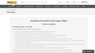 
                            5. Promotions and Offers - HomeTown.in