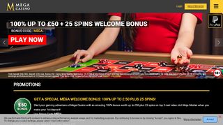 
                            2. PROMOTIONS - Mega Casino