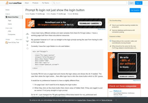 
                            8. Prompt fb login not just show the login button - Stack Overflow