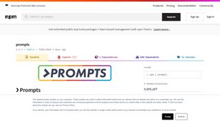 
                            3. prompts - npm