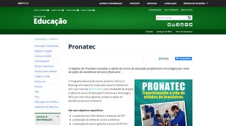 
                            4. Pronatec - Ministério da Educação