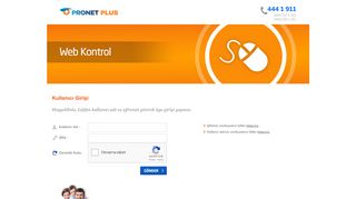 
                            9. Pronet Plus | Web Kontrol | Giriş