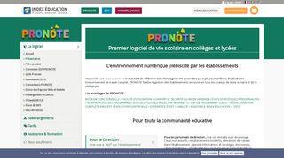 
                            1. PRONOTE, Logiciel de gestion de vie scolaire - INDEX-EDUCATION ...