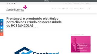 
                            11. Prontmed: o prontuário eletrônico para clínicas criado da necessidade ...