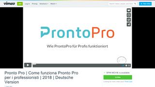 
                            11. Pronto Pro 2018 - Come funziona Pronto Pro per i professionisti - Vimeo