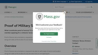 
                            10. Proof of Military Service | Mass.gov