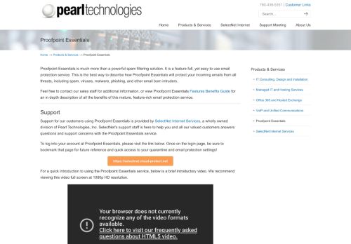 
                            9. Proofpoint Essentials « Pearl Technologies, Inc.