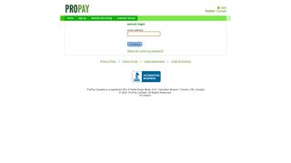 
                            5. ProPay Canada: Secure Login