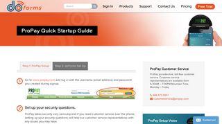 
                            11. ProPay Quick Startup Guide | doForms