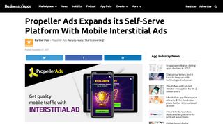 
                            7. Propeller Ads Expands its Self-Serve Platform With Mobile Interstitial Ads