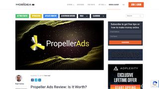 
                            6. Propeller Ads Review: Is It Worth? (2019 Update) - Mobidea